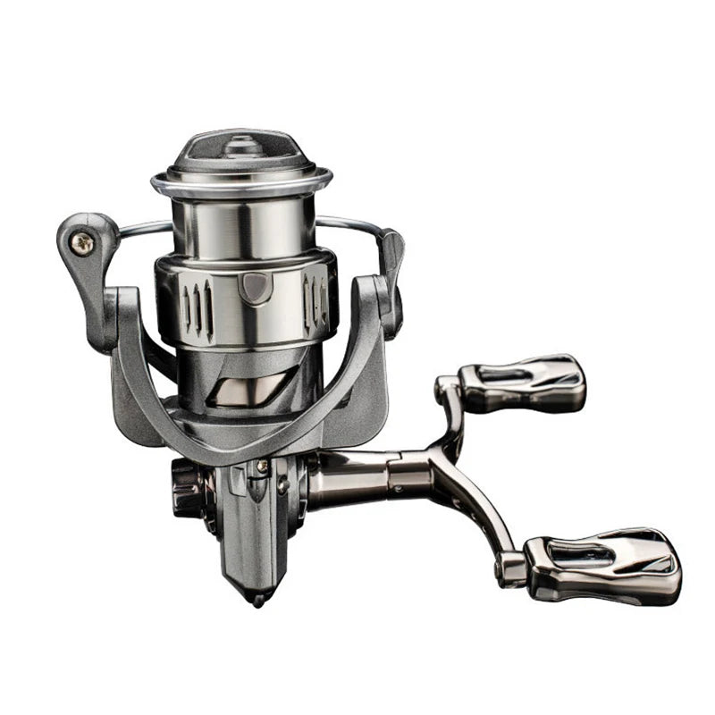 2500S / 3000M Spinning Reel – 3+1 Bearings, 8 kg Drag & CNC Metal Double Handle (Fresh & Saltwater)