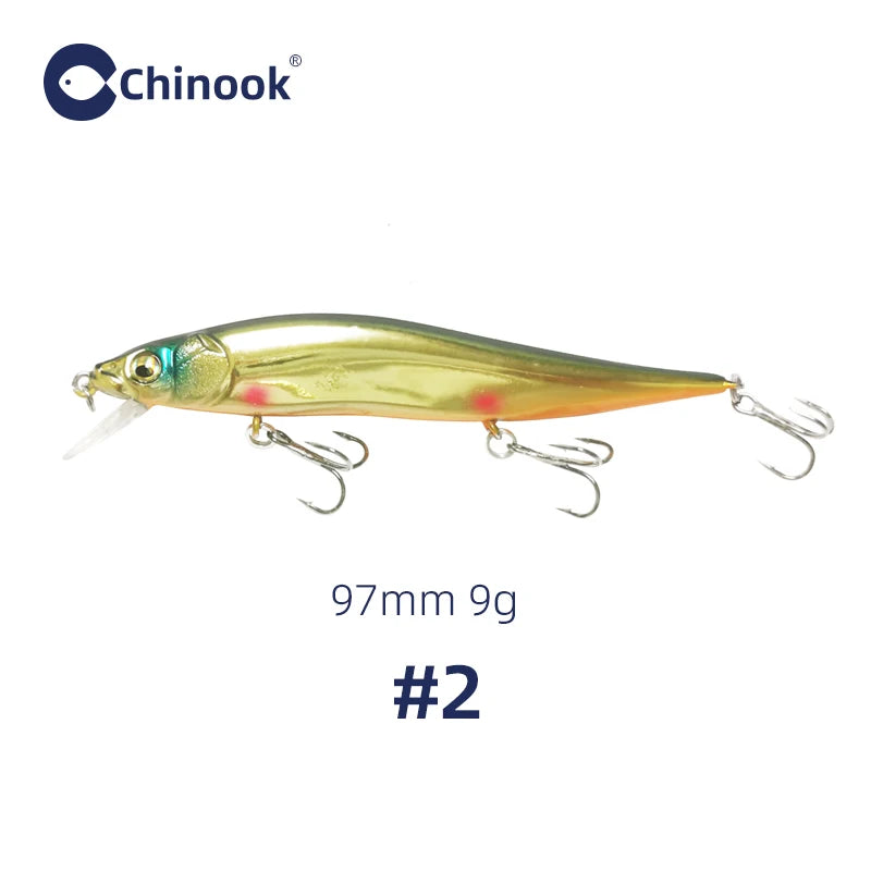 Chinook 97mm Minnow Jerkbait | 9g Floating / Suspending Hardbody Lure