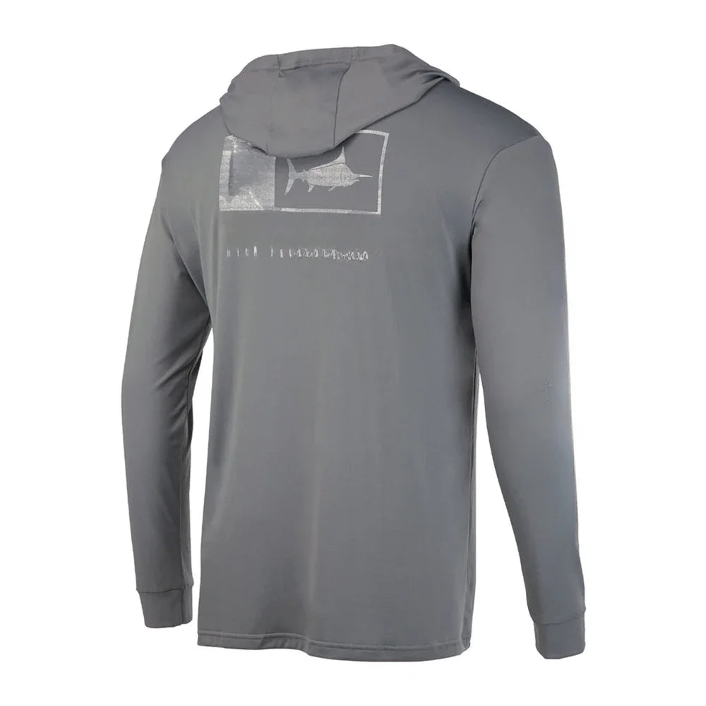 Men’s UPF50+ Fishing Hoodie | Long Sleeve Sun Protection Shirt | Breathable Summer Angling Wear