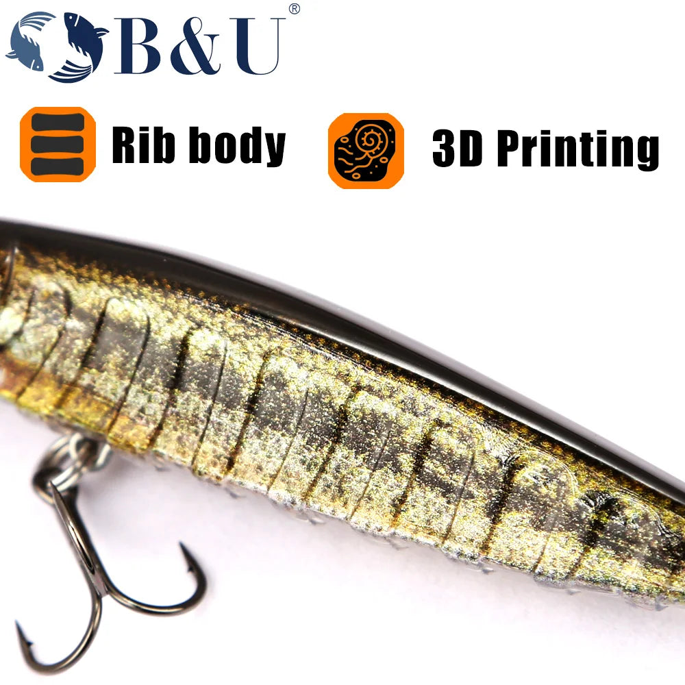 B&U JERK MINNOW Suspending Hardbody Lure | 110mm 16.3g | Long-Cast Jerkbait