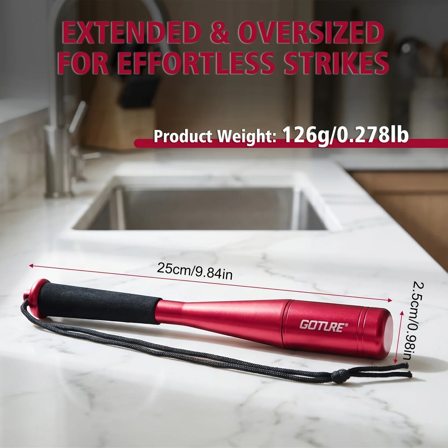 Goture Aluminum Fish Bat | Fishing Priest with EVA Grip | Lightweight Fish Dispatch Tool