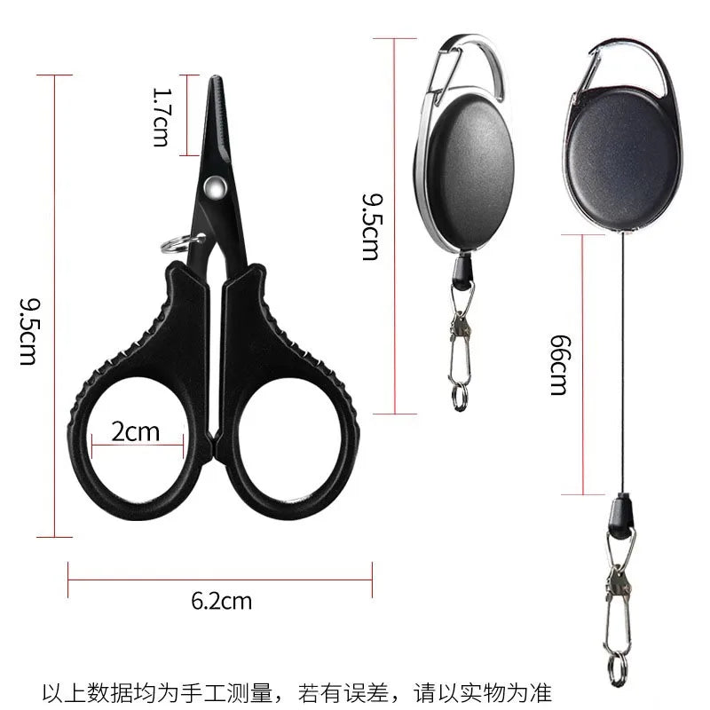 Fishing Scissor & Plier Set | Titanium-Coated Braid Cutter & Multi-Tool | Stainless Steel Fishing Tool Kit