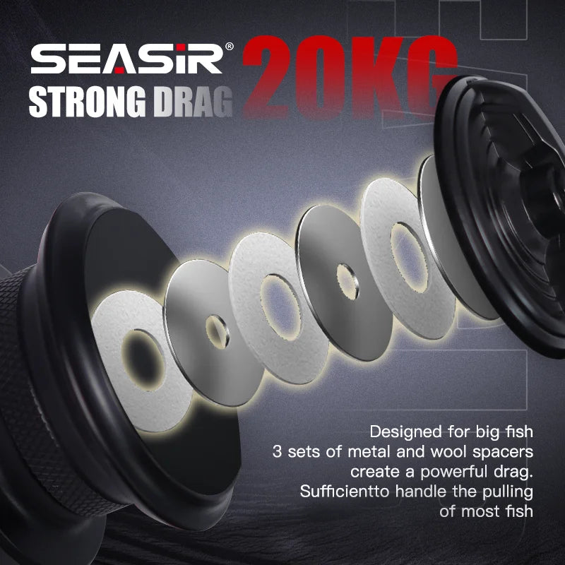 SEASIR TINGHE Spinning Reel | 2500–6000 | Up to 20kg Drag | 5.2:1 | Saltwater Series