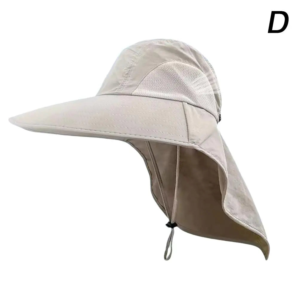 Outdoor Fishing Hat | Wide Brim with Neck Cover | Sun-Protective Breathable Fisherman Hat