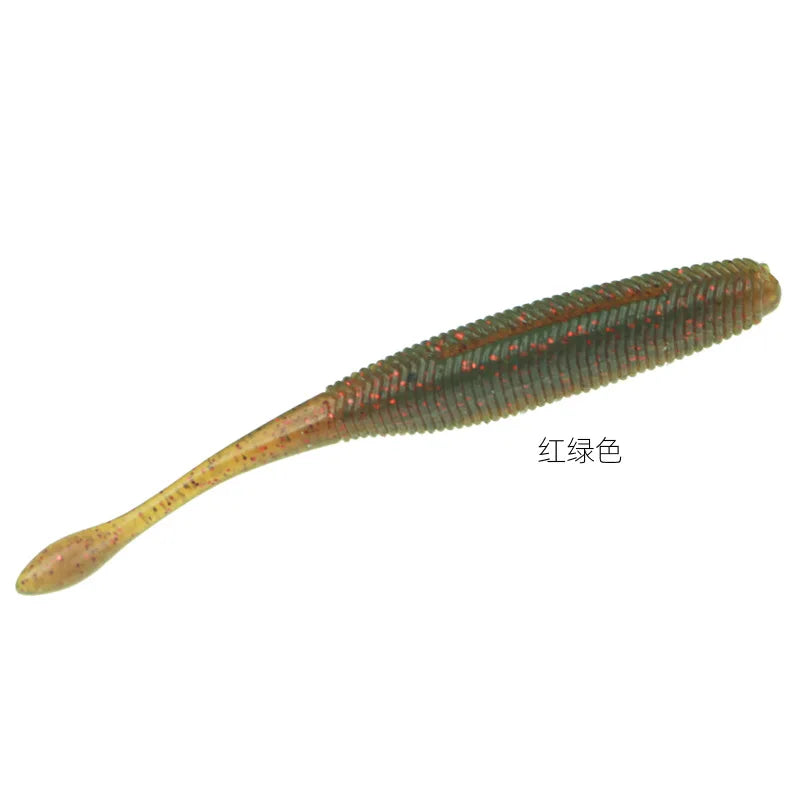 10pcs Stick Worm Soft Plastic Lures | 75mm / 90mm / 110mm Salted Straight Tail Soft Baits