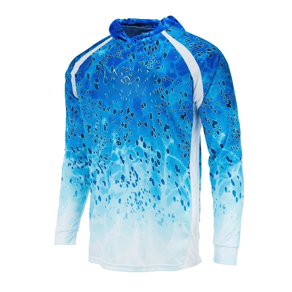 Men’s UPF50+ Fishing Hoodie | Long Sleeve Sun Protection Shirt | Breathable Summer Angling Wear