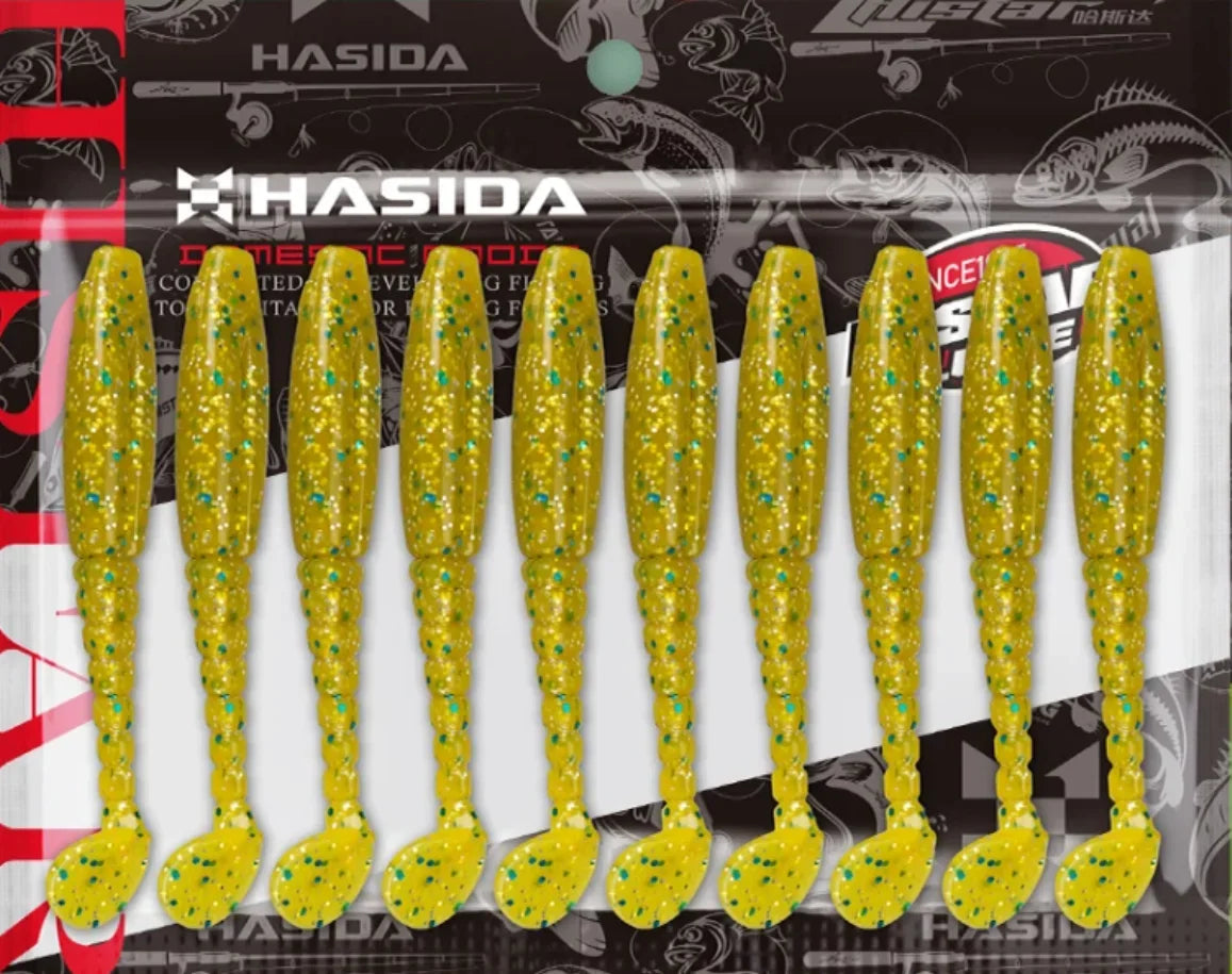 HISTAR T-Tail Soft Plastic Paddle Tail Shads | High Elasticity Silicone Fishing Lures