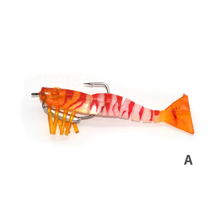 TAKEDO LIVE SHRIMP LV01A Soft Lure | 90mm / 120mm Realistic Prawn Bait | TPR Shrimp Lure