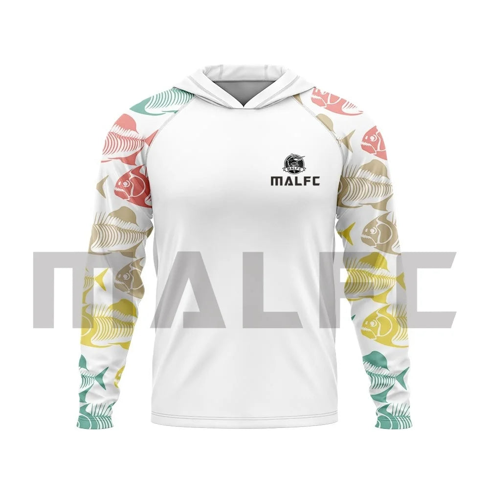 MALFC Men’s UPF50+ Fishing Hoodie | Long Sleeve Sun Protection Fishing Shirt