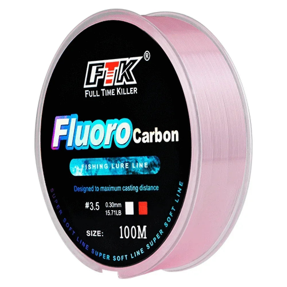 ZTTO Fluorocarbon Sinking Leader Line – 100 m Invisible Tough Leader (High Strength & Abrasion Resistant)