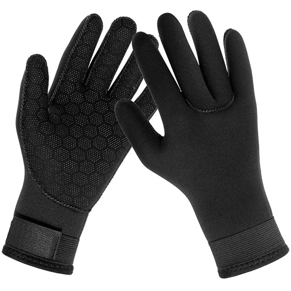 3mm Neoprene Diving Gloves – Warm, Anti-Slip & Waterproof for Fishing, Diving & Water Sports