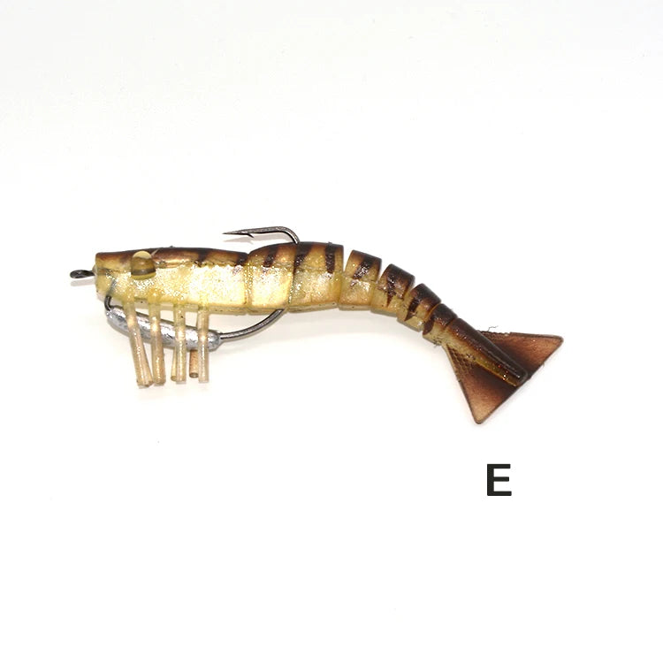 TAKEDO LIVE SHRIMP LV01A Soft Lure | 90mm / 120mm Realistic Prawn Bait | TPR Shrimp Lure