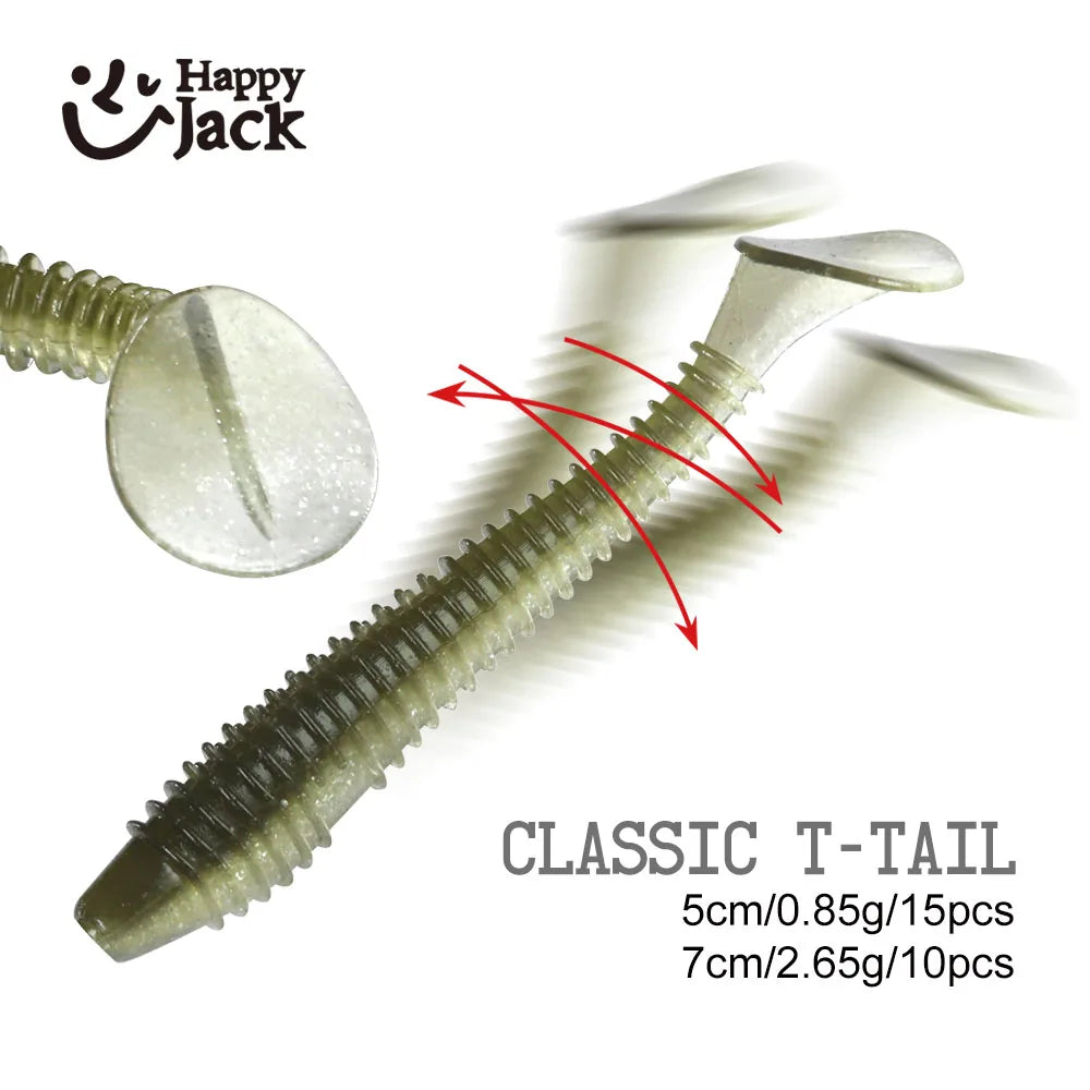 HappyJack Shad Soft Plastic Lure Set | Paddle Tail Swimbaits | 5cm / 7cm