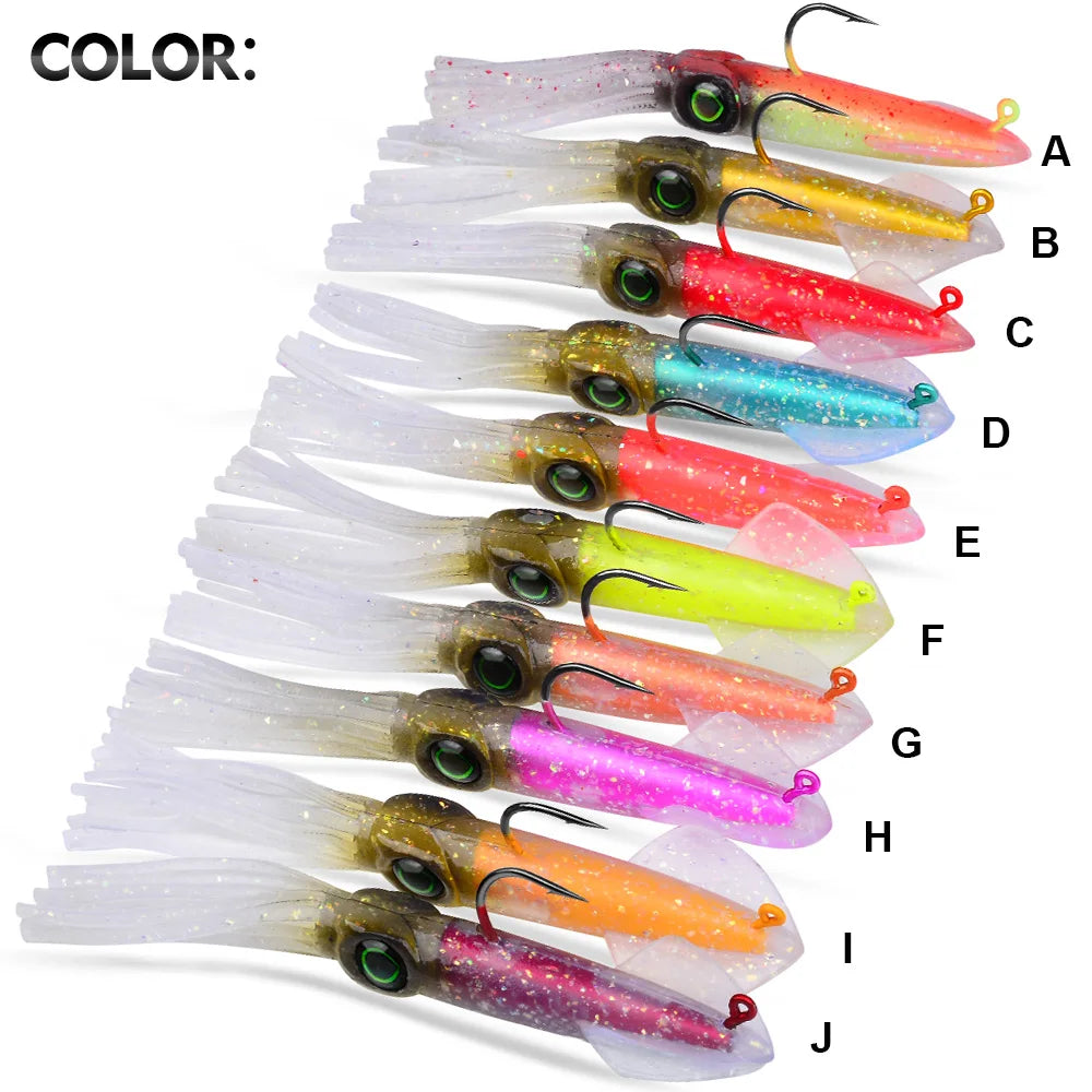 Proberos Luminous Squid Soft Jig | 35.5g / 47.2g | Heavy Lead Hook Swimbait
