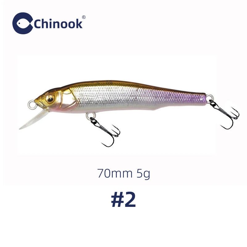 Chinook GH70 Minnow Lure | 70mm 5g Sinking / Suspending Hardbody