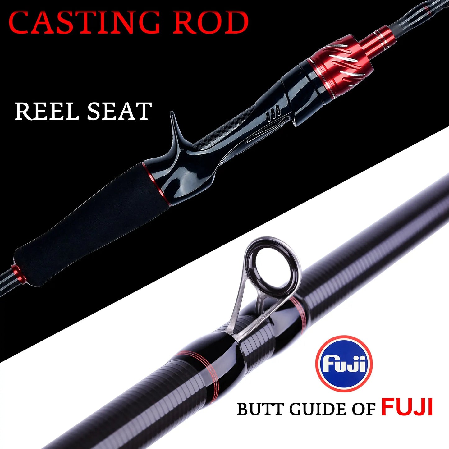 BIUTIFU Traveller Fishing Rod – Carbon Fiber 1.8–3.0m Fast Action (Fuji Guides, Spinning & Casting)