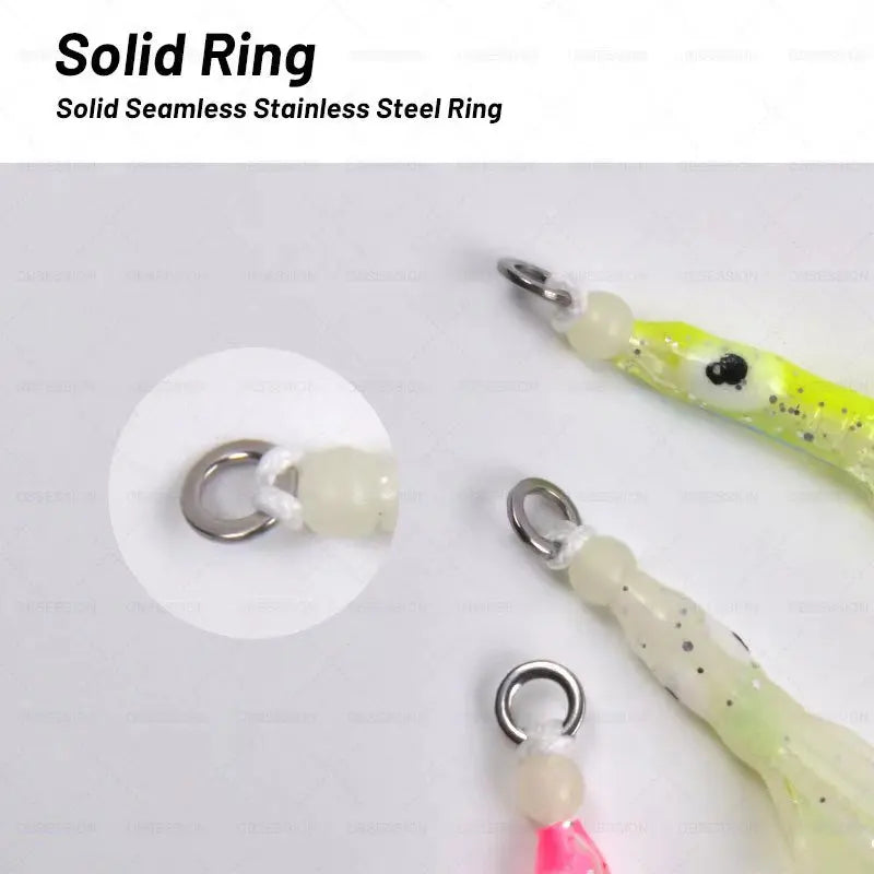 10 Pairs Double Barbed Assist Hooks – High Carbon Steel Glow Hooks for Jigging (Slow & Fast)