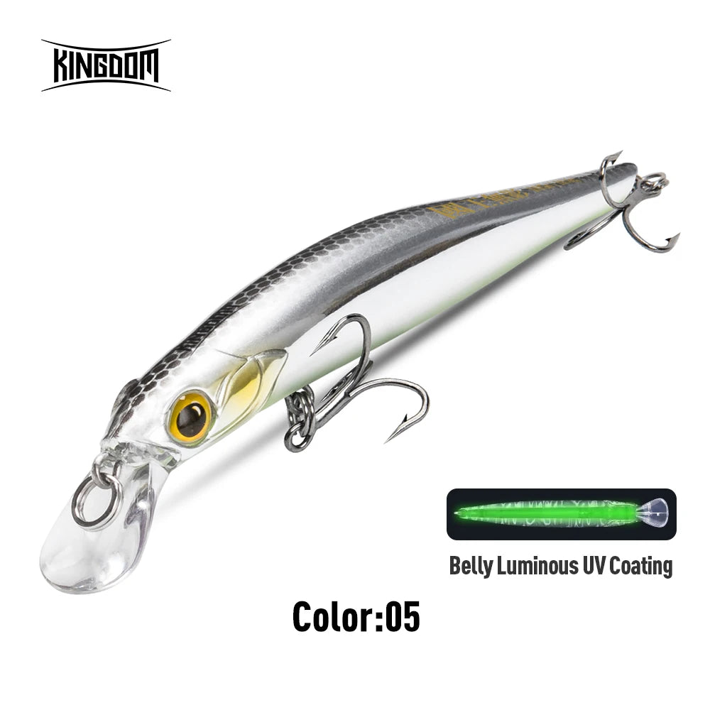 Kingdom Sinking Minnow Hardbody Lure | Saltwater Crankbait Fishing Lures