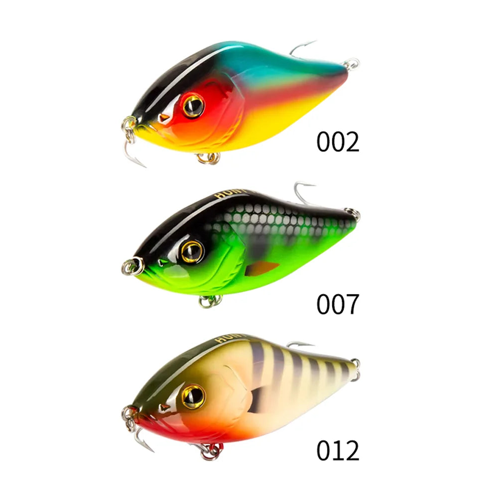 Hunthouse Slider Sinker VIB Lures (3-Pack) | 70mm & 100mm | Variable Sinking Jerkbaits | Predator Fishing