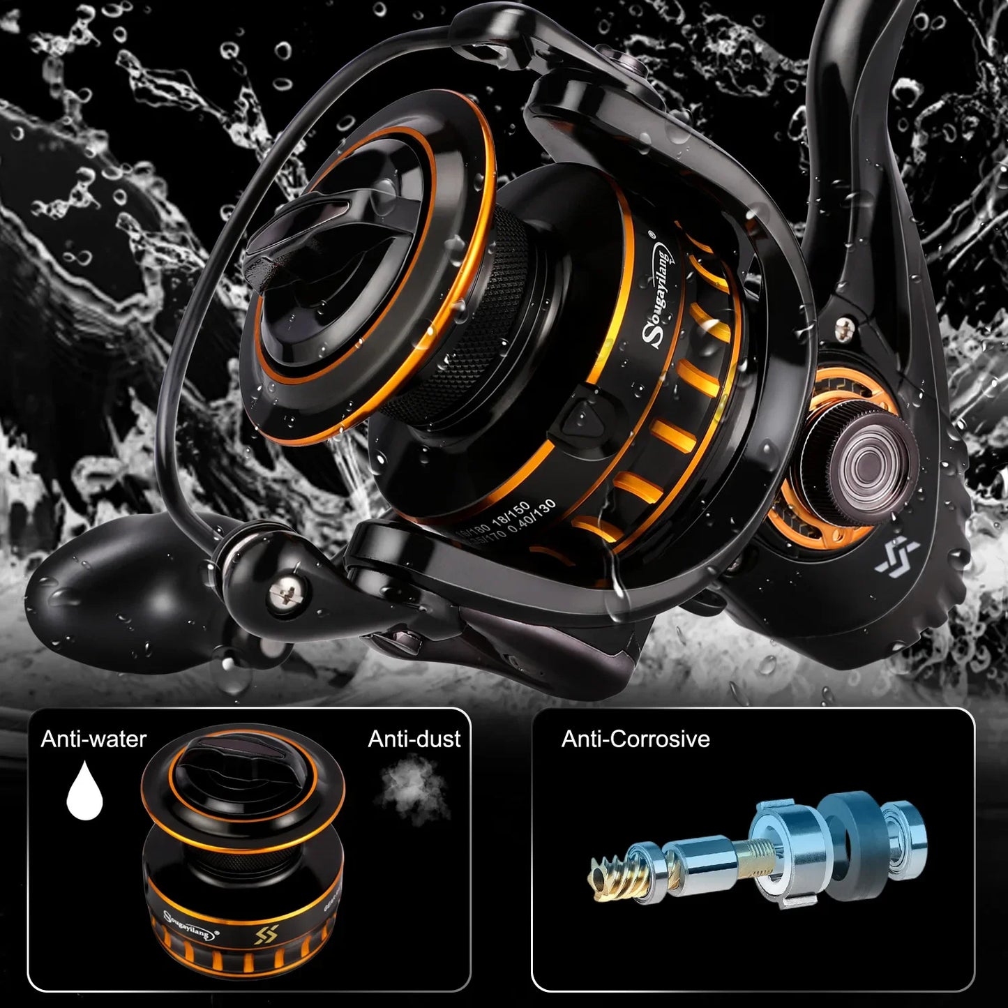 Sougayilang Ultralight Fishing Rod & Reel Combo | 1.8m / 2.1m Carbon Spinning Set | 10kg Drag
