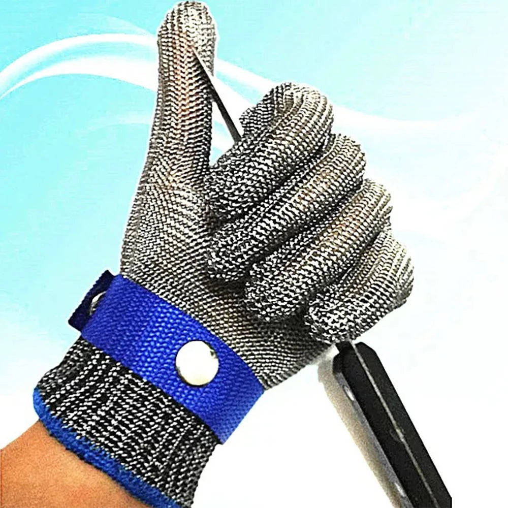 Stainless Steel Mesh Cut-Resistant Glove | Hand Protection for Fish Filleting & Food Preparation