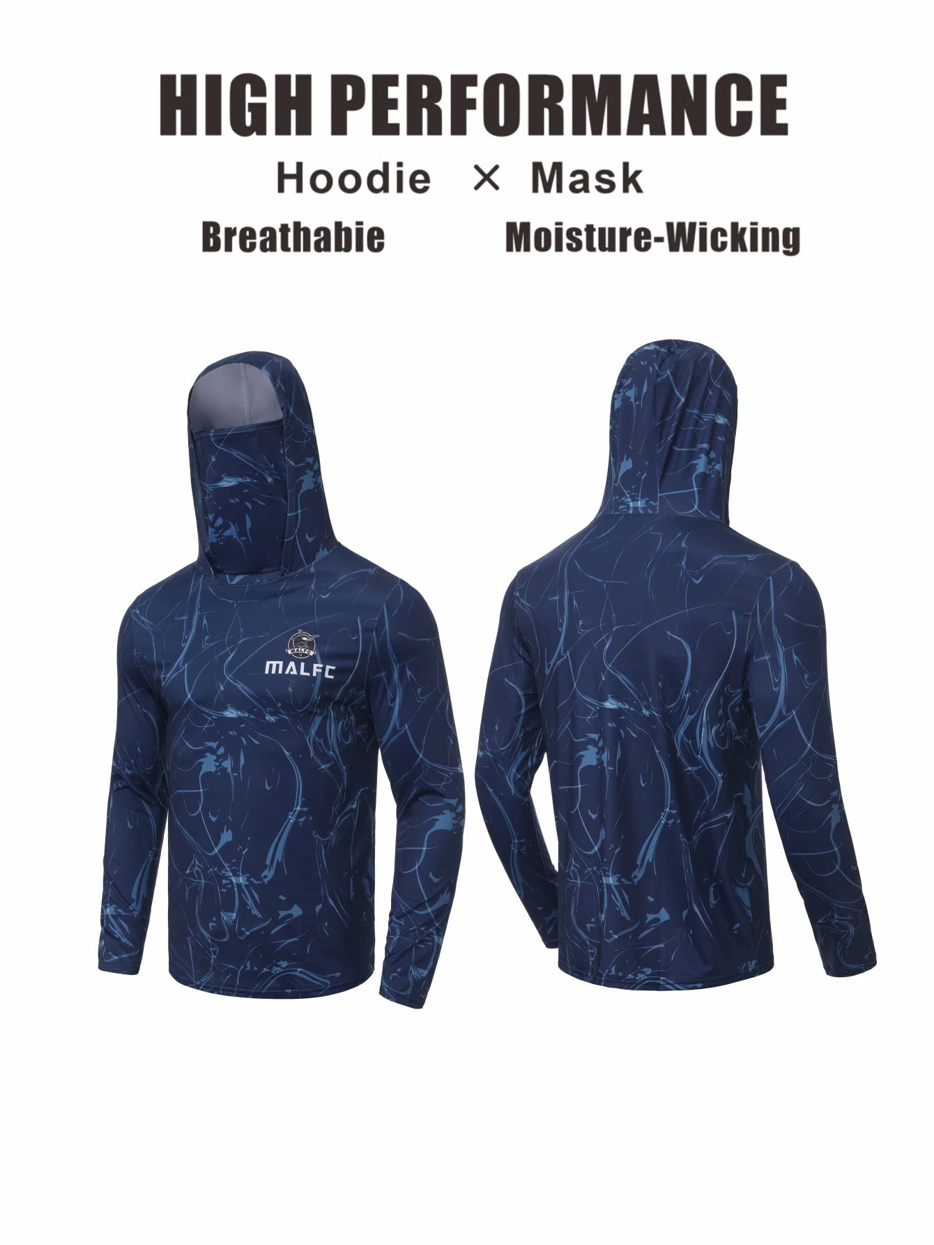 MALFC Hooded Fishing Shirt | UPF UV Protection | Long Sleeve Fishing Apparel