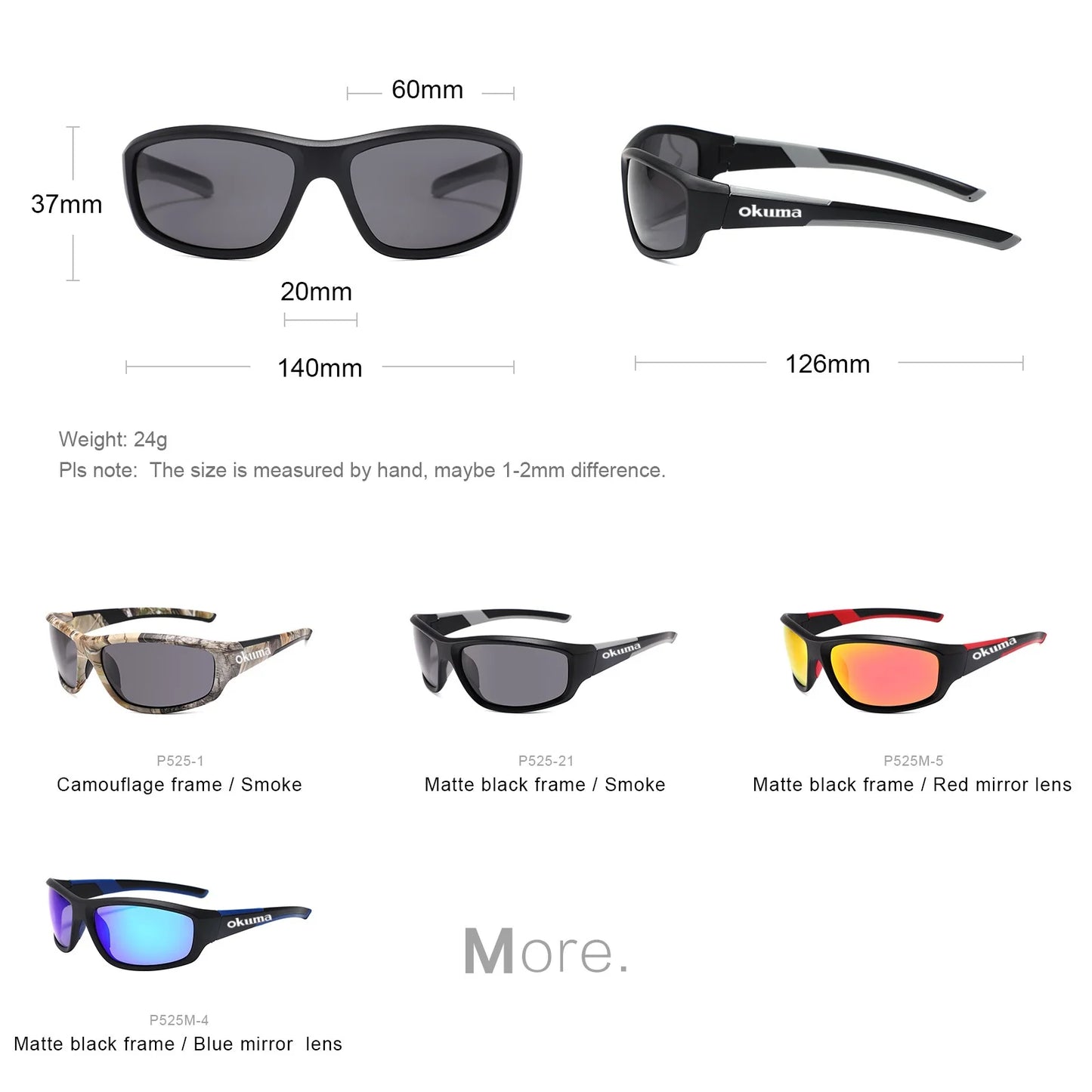Okuma Polarized Sports Sunglasses | UV400 Outdoor Fishing, Cycling & Driving Eyewear