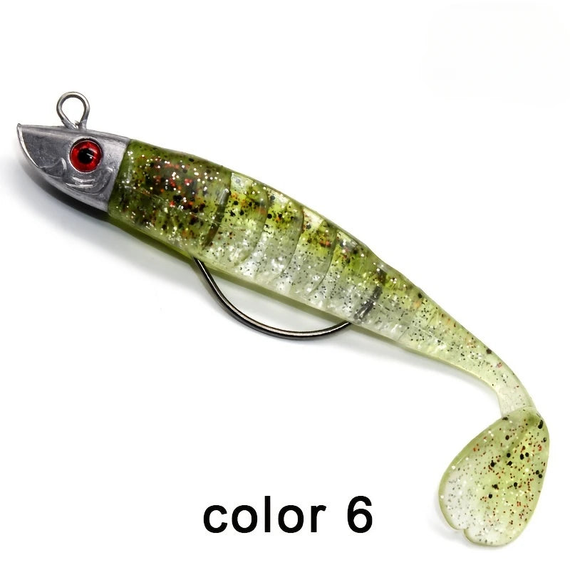 Soft Paddle Tail Jigging Lure | 10cm 15g / 13cm 26g Pre-Rigged Swimbait | Saltwater Fishing Bait