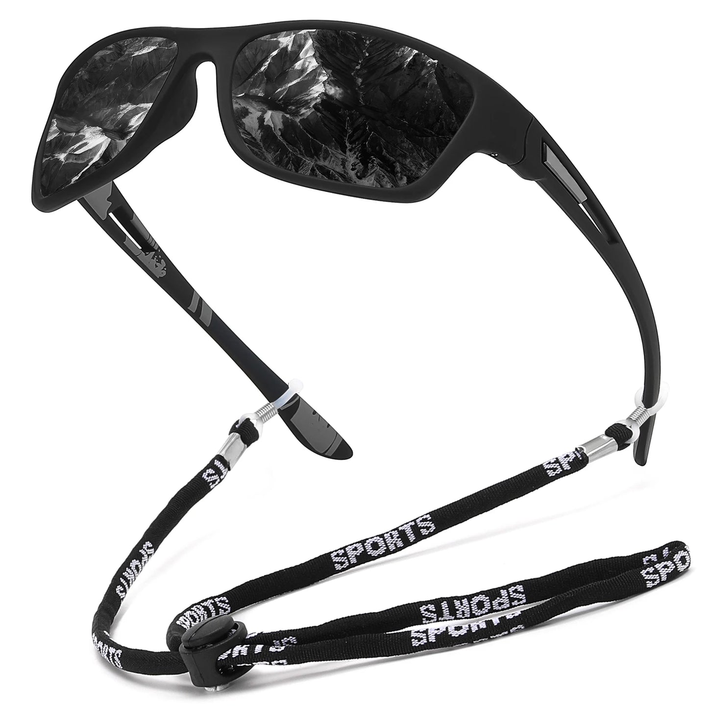 Fashion Polarized Sports Sunglasses with Chain | UV400 | Fishing & Outdoor Eyewear
