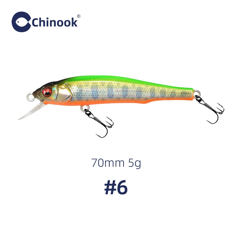 Chinook GH70 Minnow Lure | 70mm 5g Sinking / Suspending Hardbody