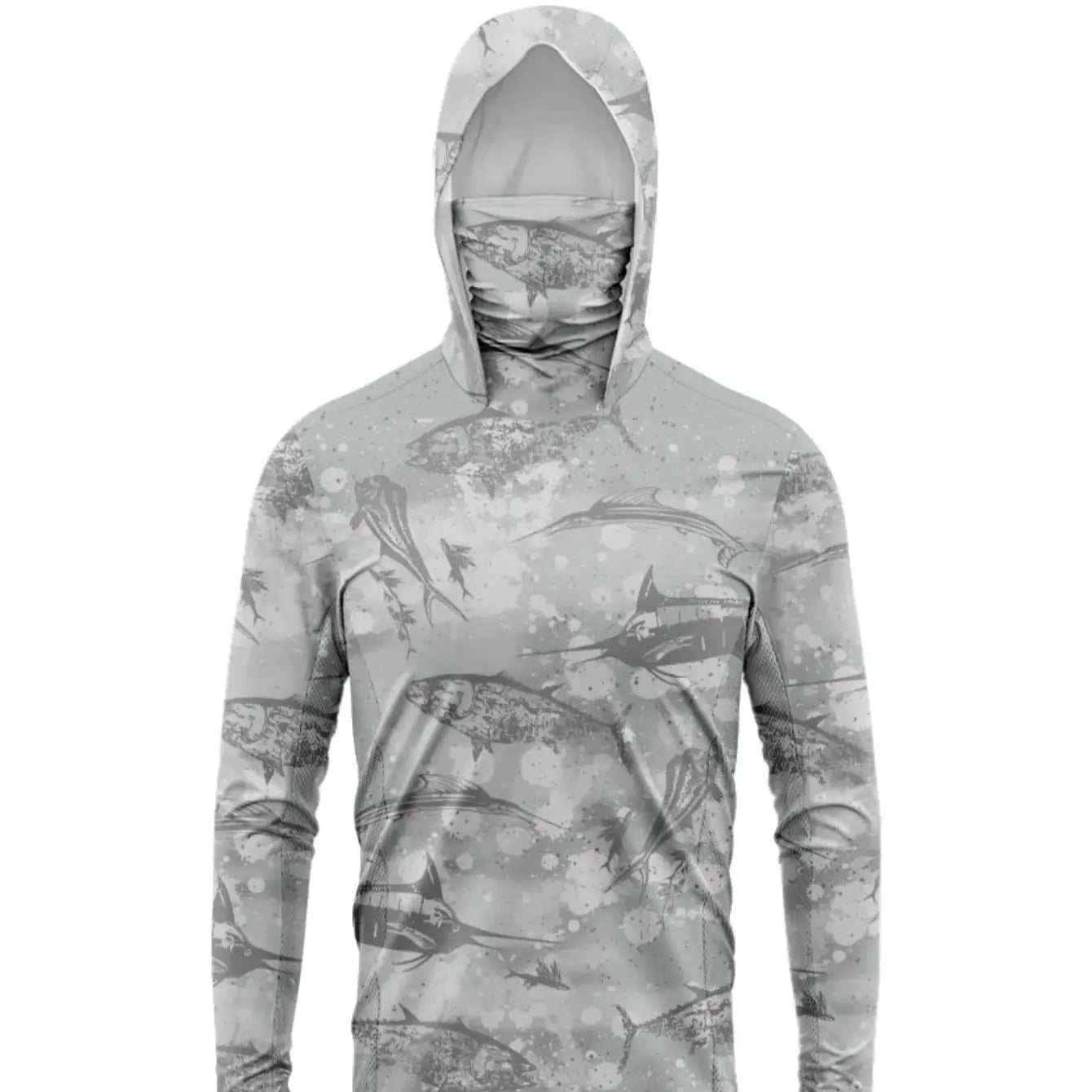 MALFC Men’s UPF50+ Fishing Hoodie | Long Sleeve Sun Protection Fishing Shirt