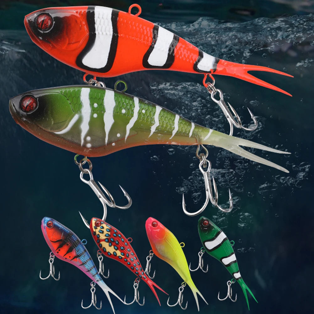60g Paddle Tail VIB Soft Lure | 13cm Long Casting Leadhead Swimbait