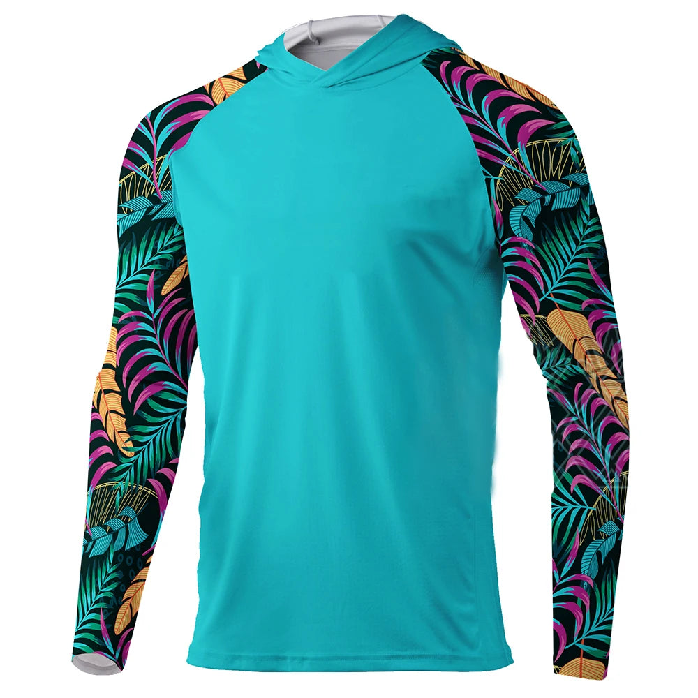 Men’s Camouflage Fishing Hoodie | UPF50+ Long Sleeve Sun Protection Fishing Shirt