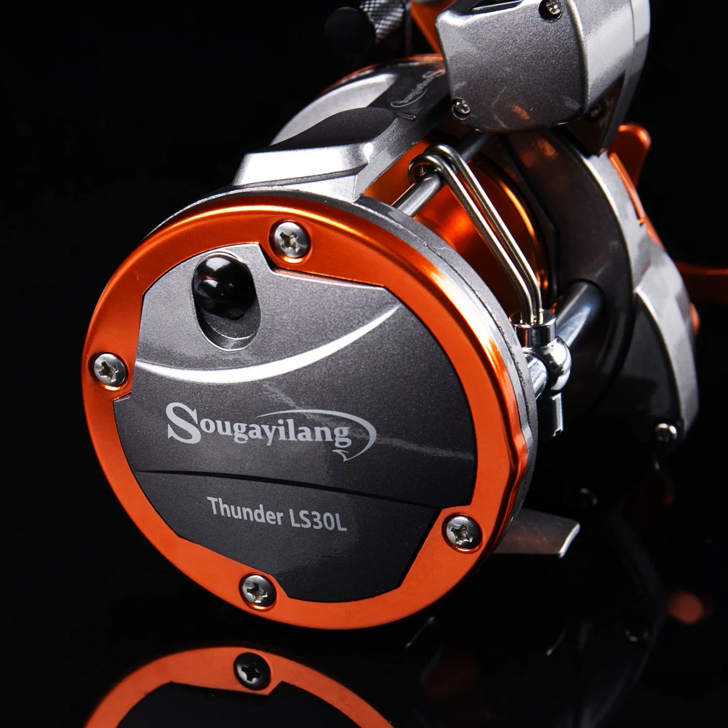 Sougayilang Line Counter Trolling Reel | Level Wind | 4.1:1 Gear Ratio | 6+1BB | 30KG Max Drag