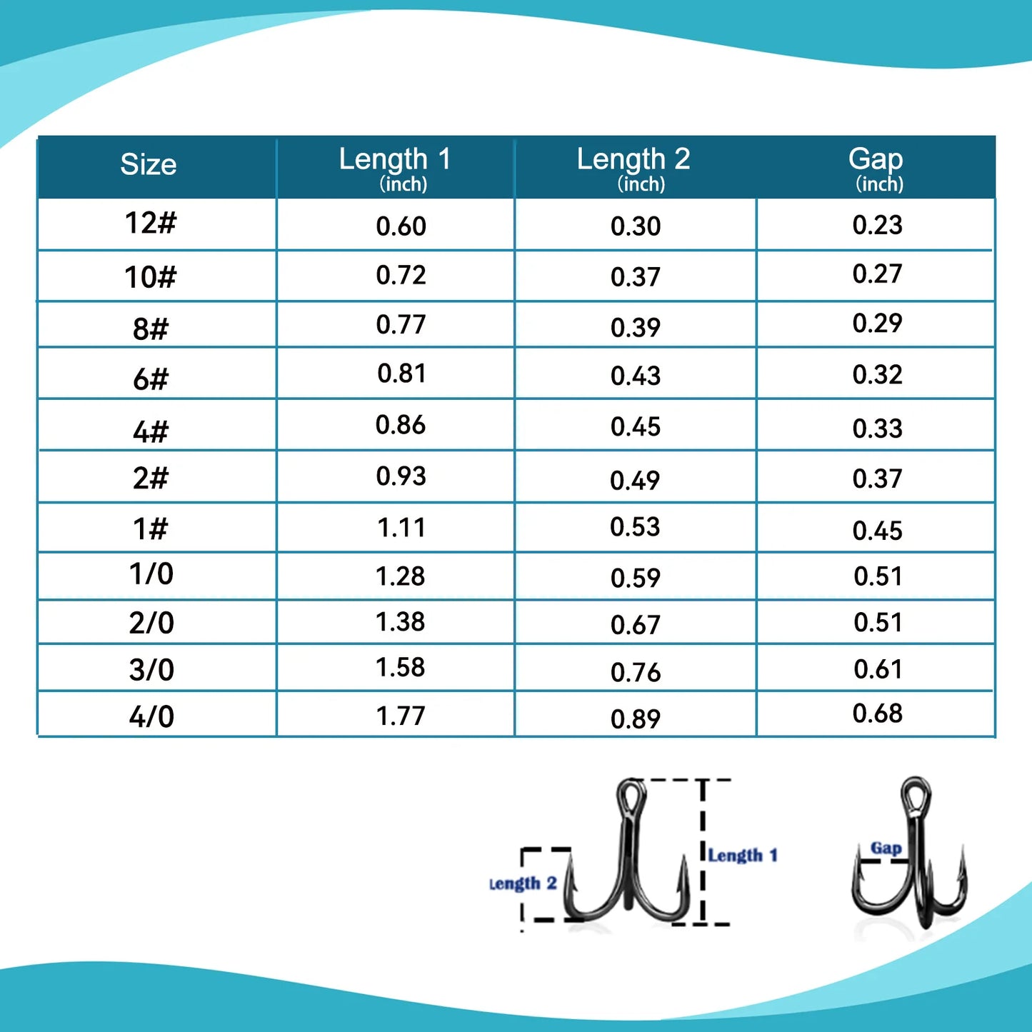 9KM 4X Treble Hooks | High Carbon Steel Barbed Replacement Hooks | 10–30pcs
