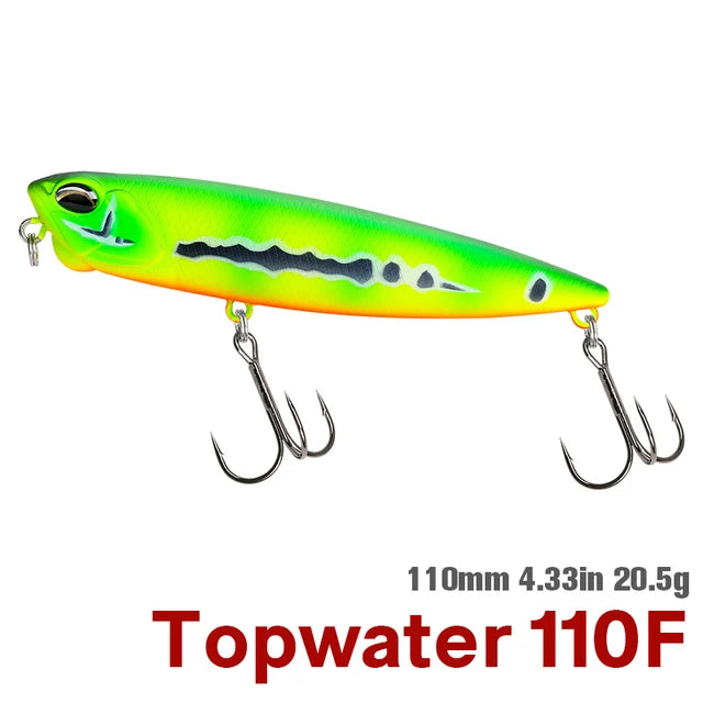 TSURINOYA DW58 Topwater Pencil Lure | 110mm 20.5g Floating Walk-the-Dog Stickbait