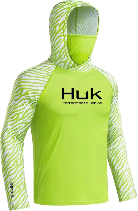 HUK Men’s Long Sleeve Camo Fishing Hoodie – UPF 50+ Sun Protection, Quick-Dry & Breathable