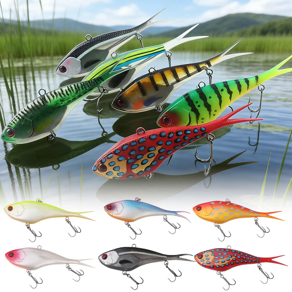 60g Paddle Tail VIB Soft Lure | 13cm Long Casting Leadhead Swimbait