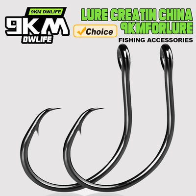 Inline Circle Hooks | Wide Gap Light Wire Saltwater Fishing Hooks | 25–100pcs | Sizes #4 to 7/0