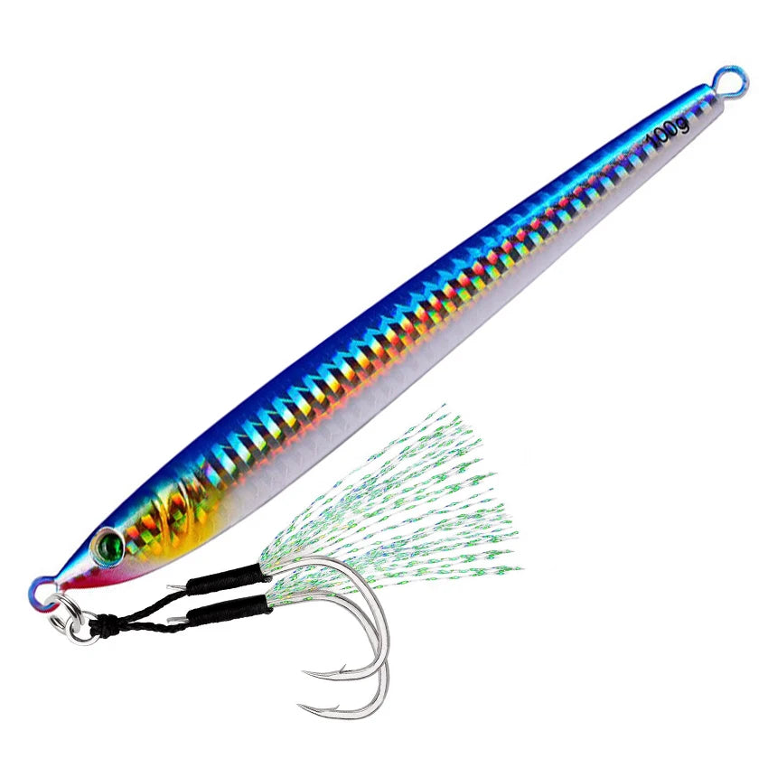 5-Piece Slow Jigging Lure Set – 60–100 g Metal Jigs (Saltwater Ready)