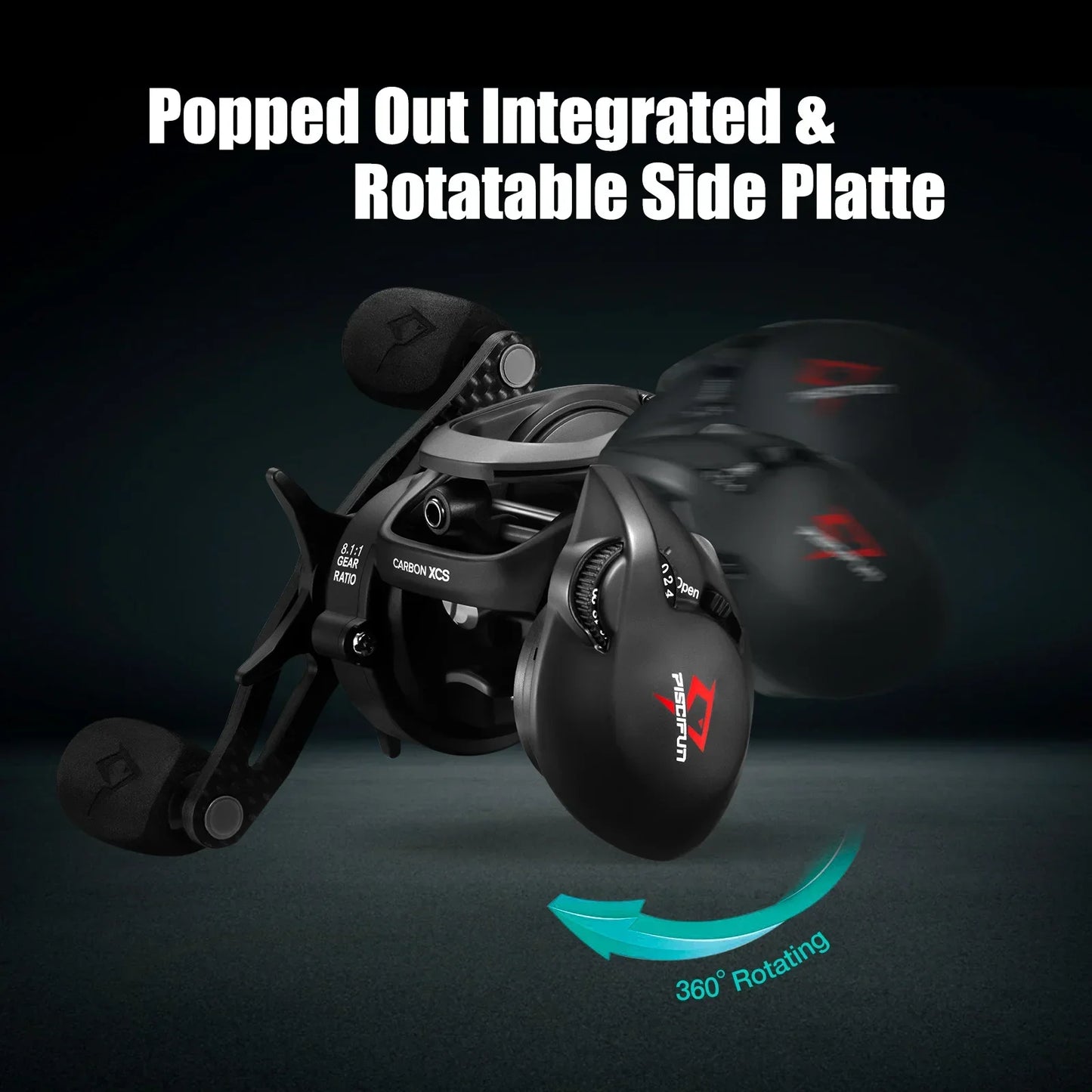 Piscifun Carbon XCS Baitcasting Reel | 8.1:1 High-Speed | 8kg Drag | 156g Carbon Frame