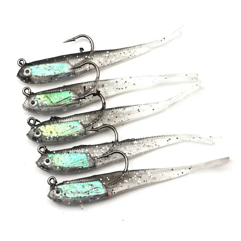5-Pack Baitfish Soft Plastic Lures | 75mm / 2.2g | Finesse Minnow Baits