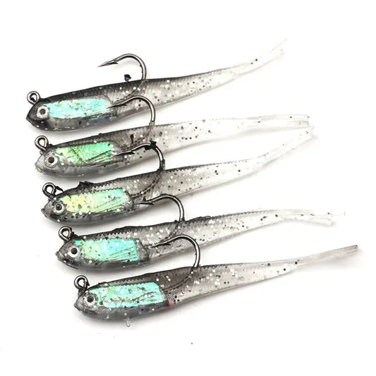 5-Pack Baitfish Soft Plastic Lures | 75mm / 2.2g | Finesse Minnow Baits
