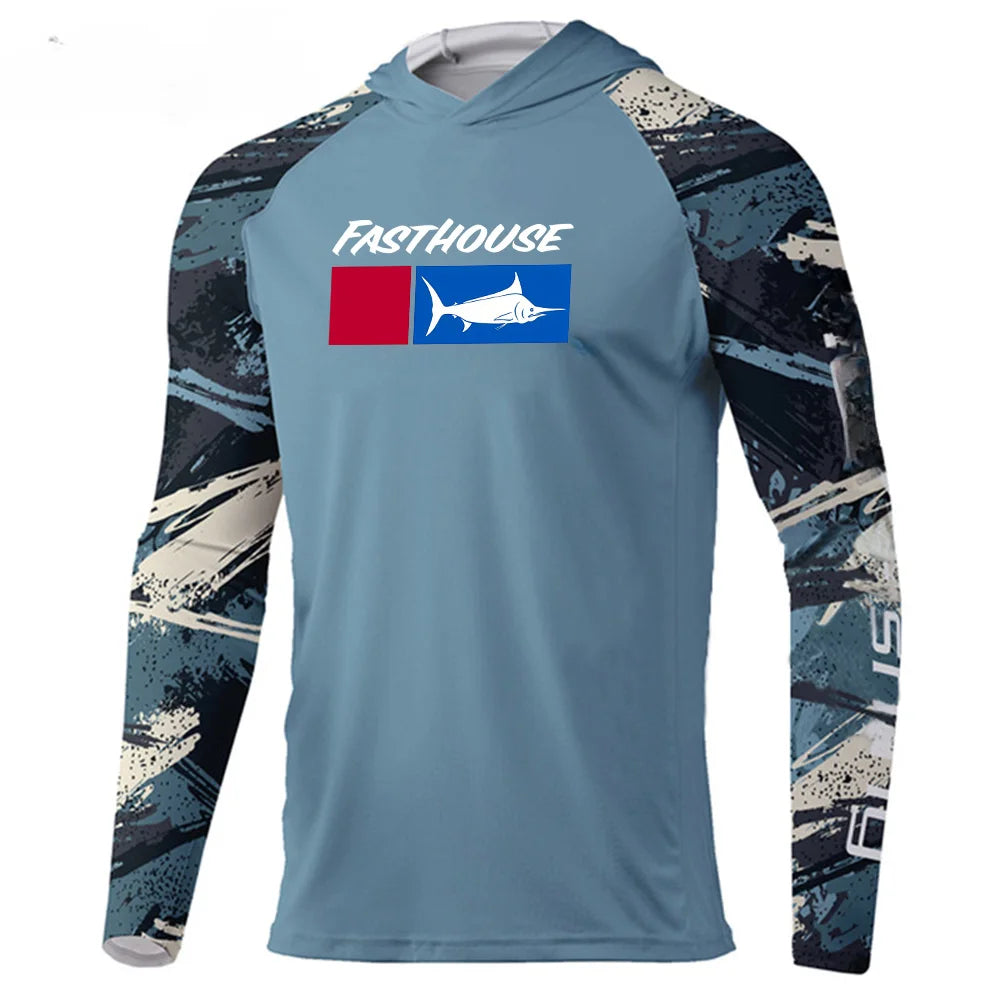 UPF 50+ Australian Summer Fishing Hoodie | Sun Safe Quick-Dry Long Sleeve Shirt