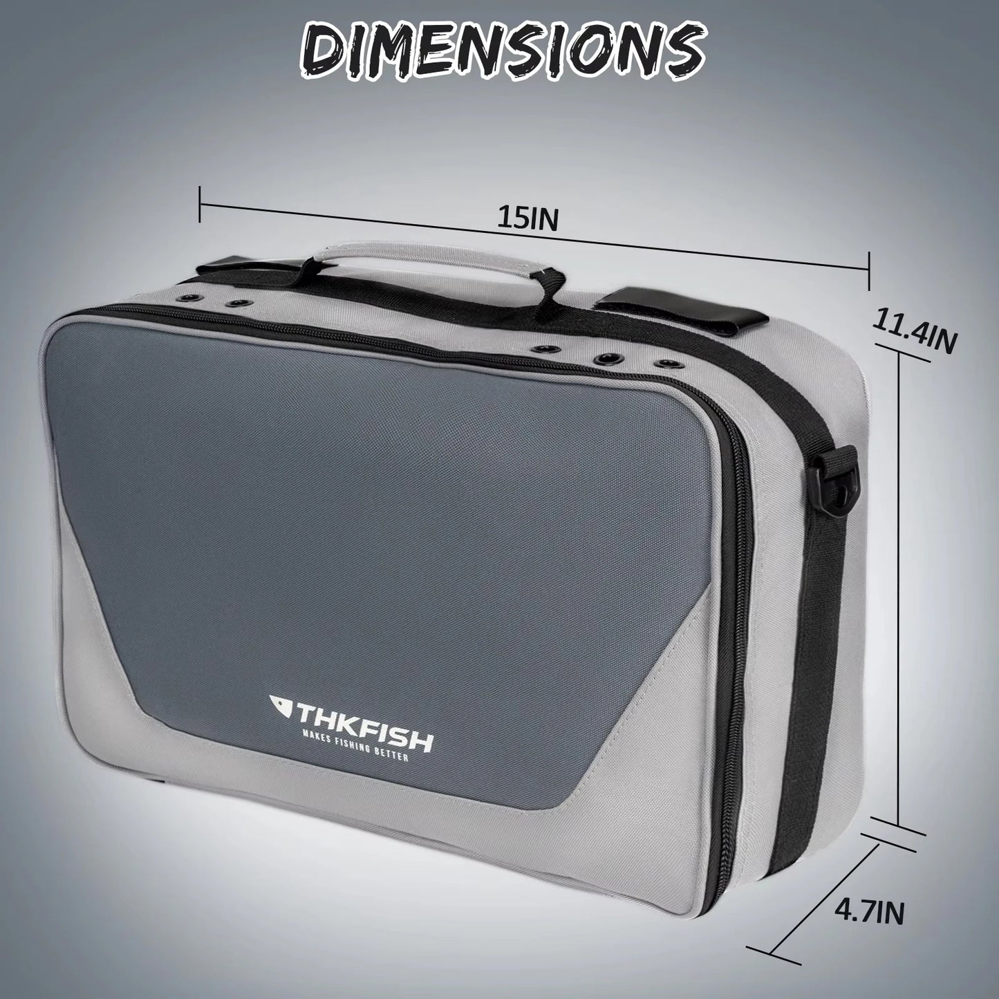 THKFISH Fishing Reel Case | 10 Grid Tackle Organiser | Line & Reel Storage Bag