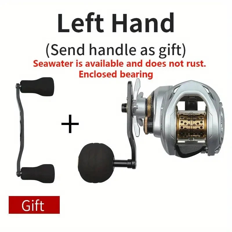 TDC3000 Gen 2 Baitcasting Reel | All-Metal Water Drop Design | 9+1 Bearings | 6.3:1 Gear Ratio | 16KG Max Drag