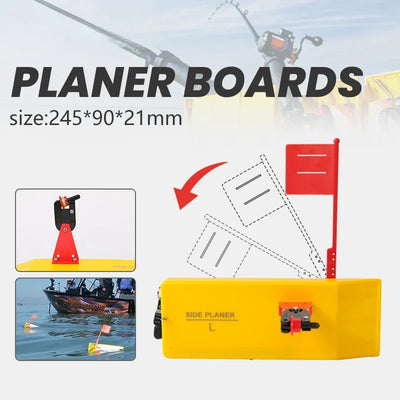 Large Planer Boards with Spring Flag System | Offshore Trolling & Downrigger Accessory