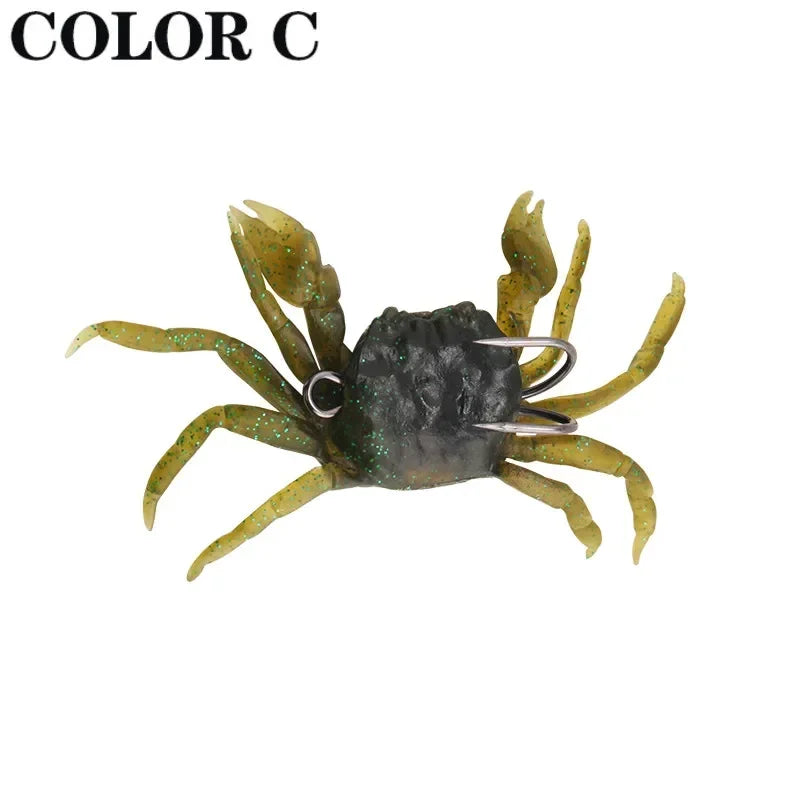 ALASICKA 3D Crab Soft Lure | 8cm / 10cm | Realistic Crab Bait | 5–10pcs Saltwater Soft Plastics