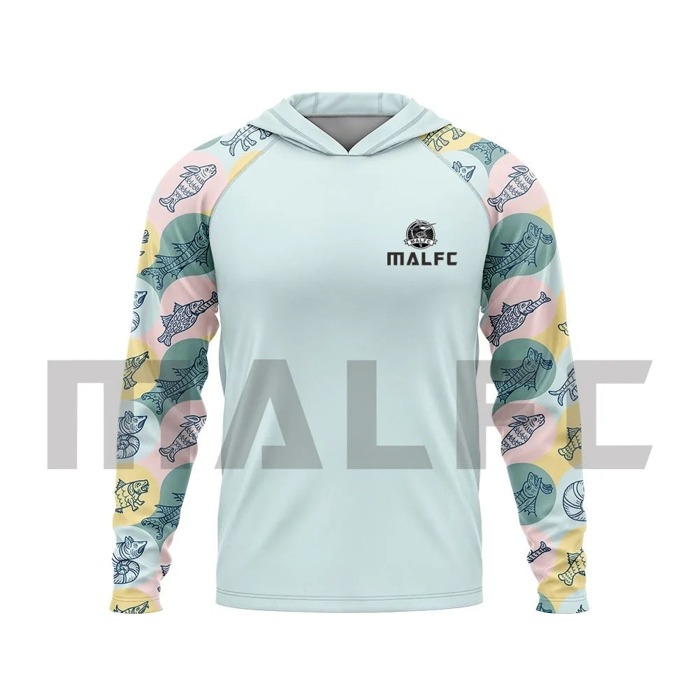 MALFC Men’s UPF50+ Fishing Hoodie | Long Sleeve Sun Protection Fishing Shirt