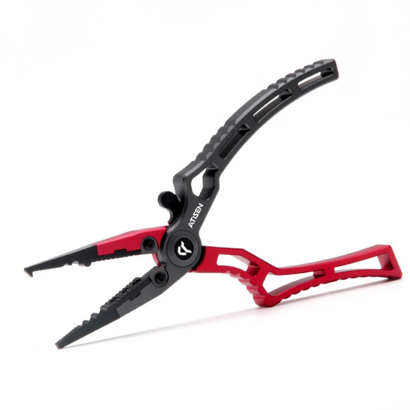 Booms Fishing X1 Aluminum Fishing Pliers | Tungsten Steel Jaws | Braid Cutter | Hook Remover with Pouch